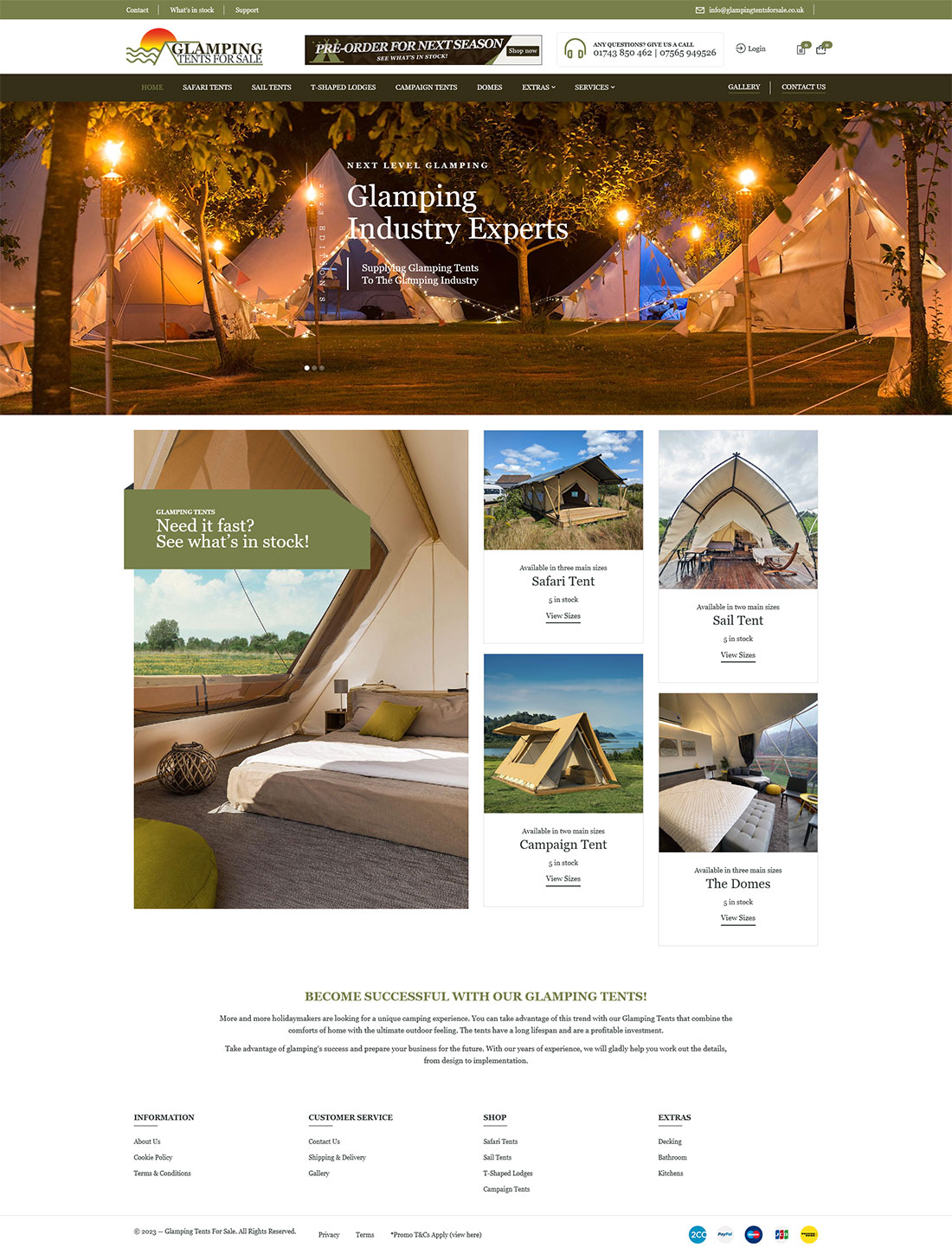 Bespoke WordPress website designed for Glamping Tents For Sale Web Design Shrewsbury Web Design Shrewsbury Bespoke WordPress website designed for Glamping Tents For Sale