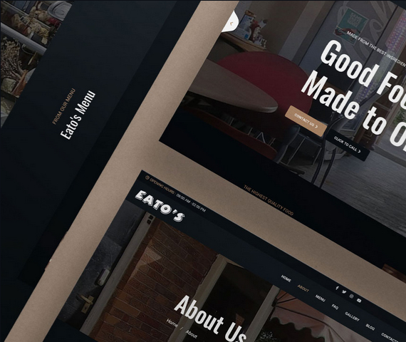 Eato's Cafe & Takeaway Food Website Design