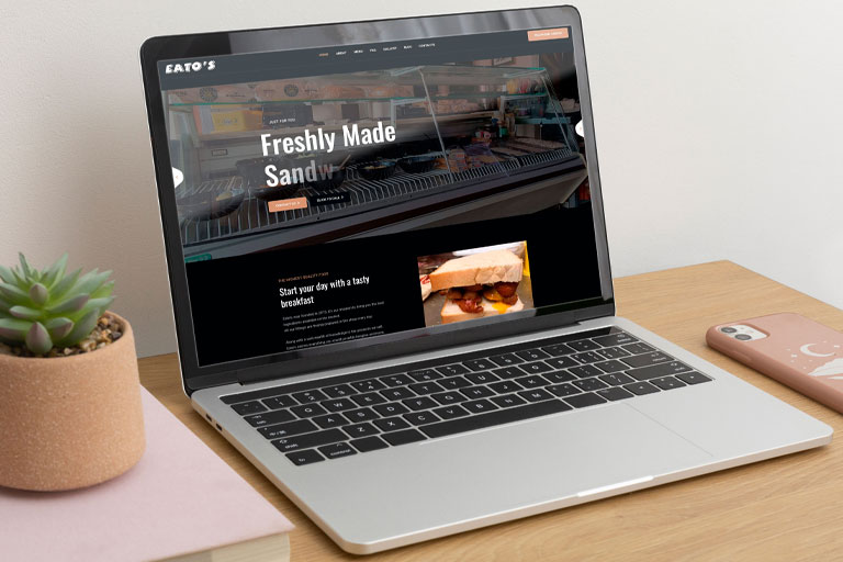 Eato's Cafe & Takeaway Food Website Design